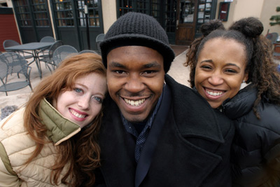 Bridget Barkan, Nelson George and Sydnee Stewart at event of Everyday People (2004)