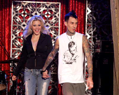 Travis Barker and Shanna Moakler at event of Jimmy Kimmel Live! (2003)