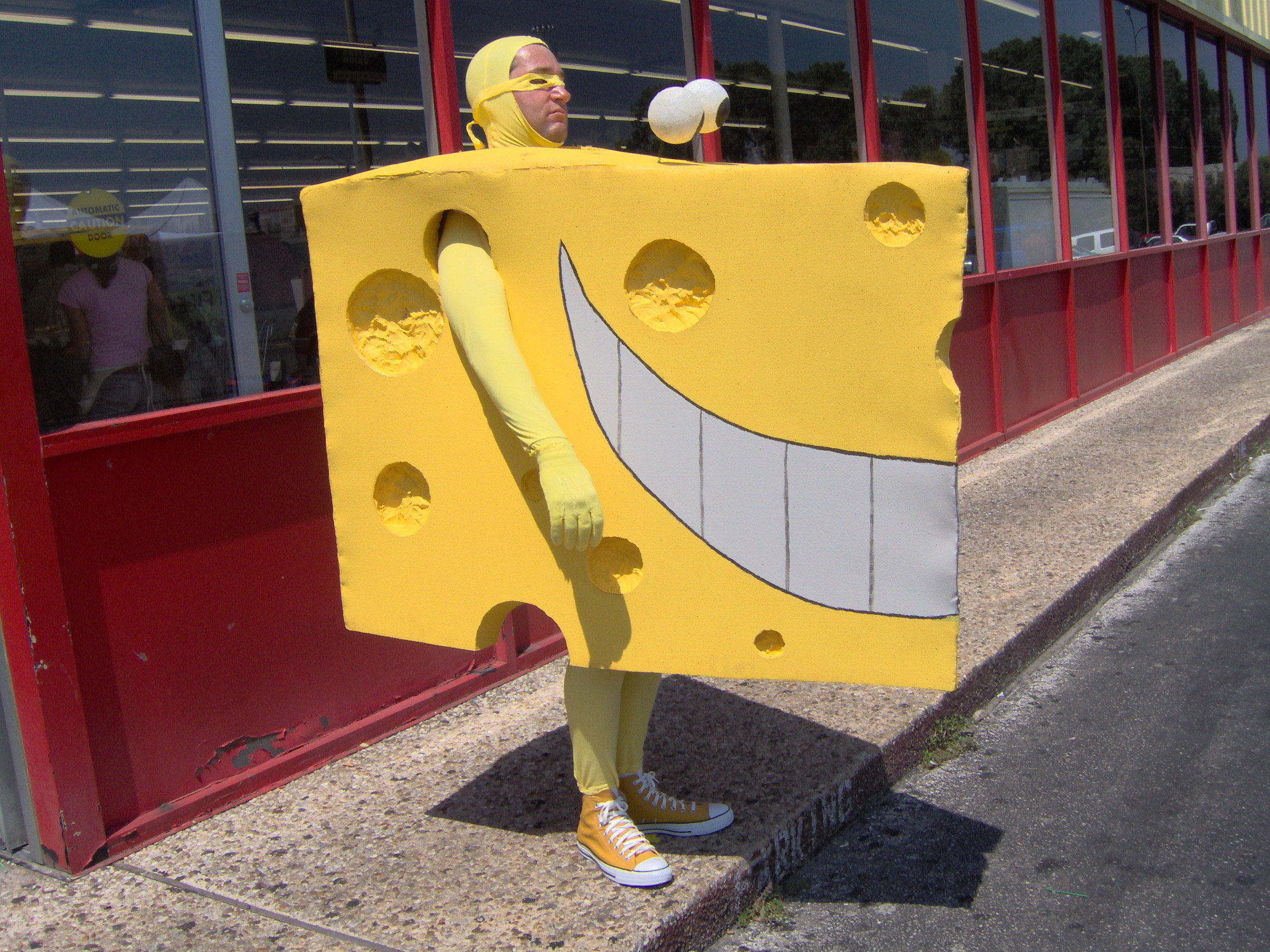 Man in Cheese Suit. Designed and Constructed by Lisa Barnes