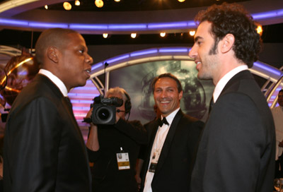 Sacha Baron Cohen and Jay Z