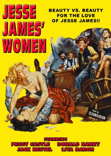 Lita Baron and Peggie Castle in Jesse James' Women (1954)