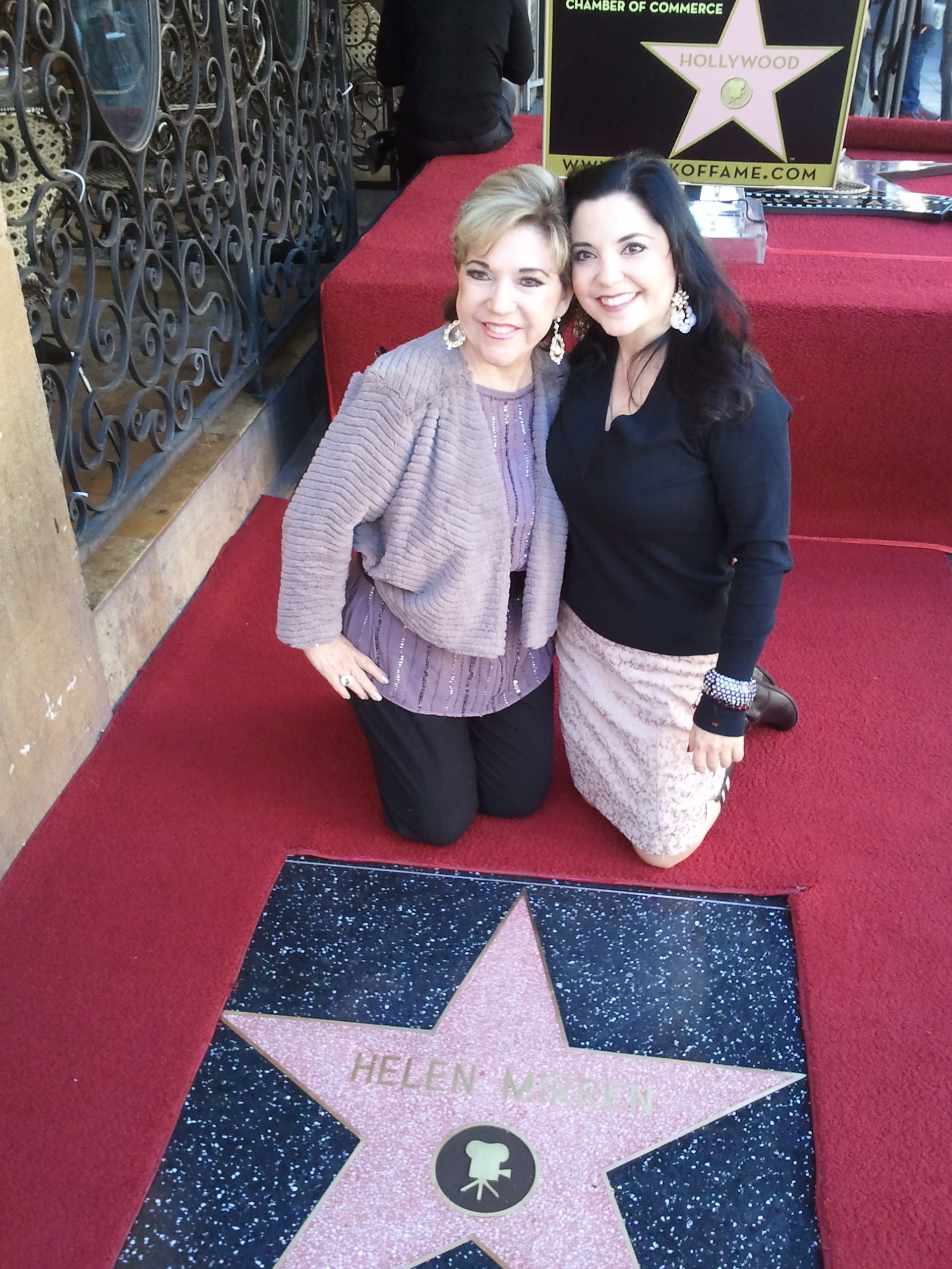 Dr. Della Berlanga and Lori Berlanga: Hollywood Walk of Fame Ceremony for Helen Mirren