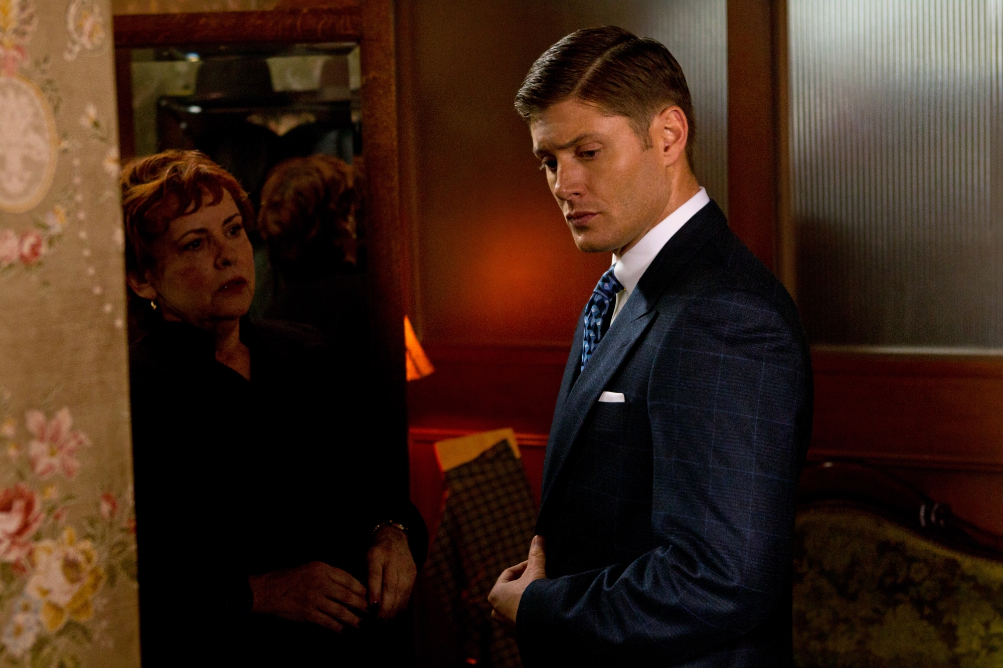 Still of Jensen Ackles and Catherine Barroll in Supernatural (2005)