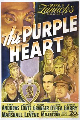 Dana Andrews, Don 'Red' Barry and Sam Levene in The Purple Heart (1944)