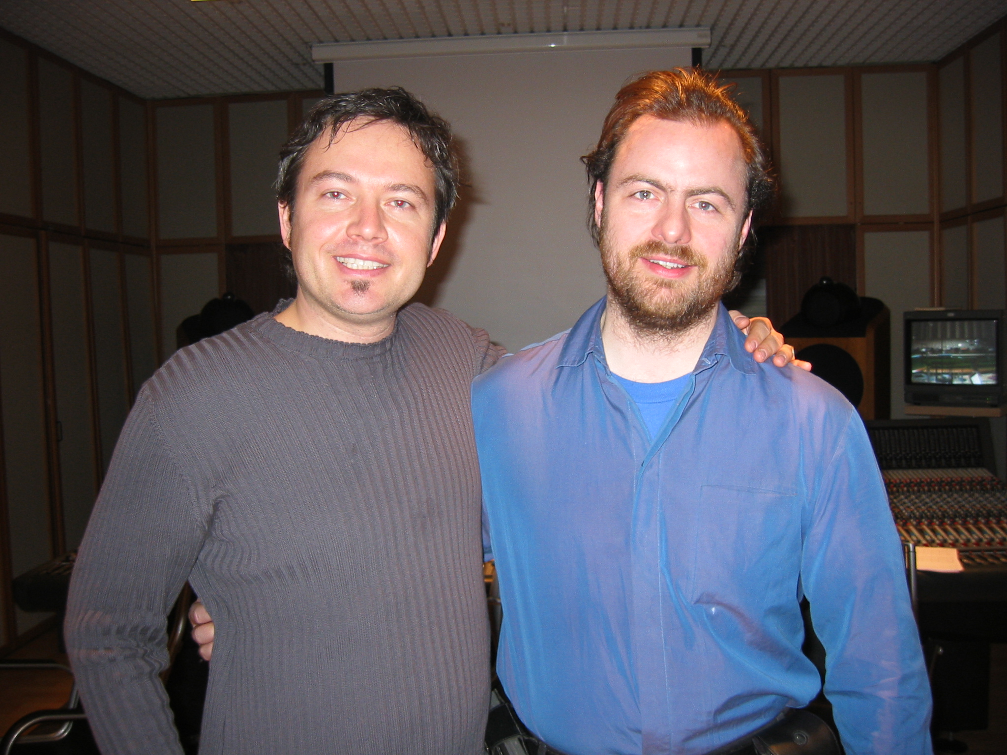 Marcel Barsotti and Paul Hills (Director) at the Babelsberg Scoring Stage, recording 
