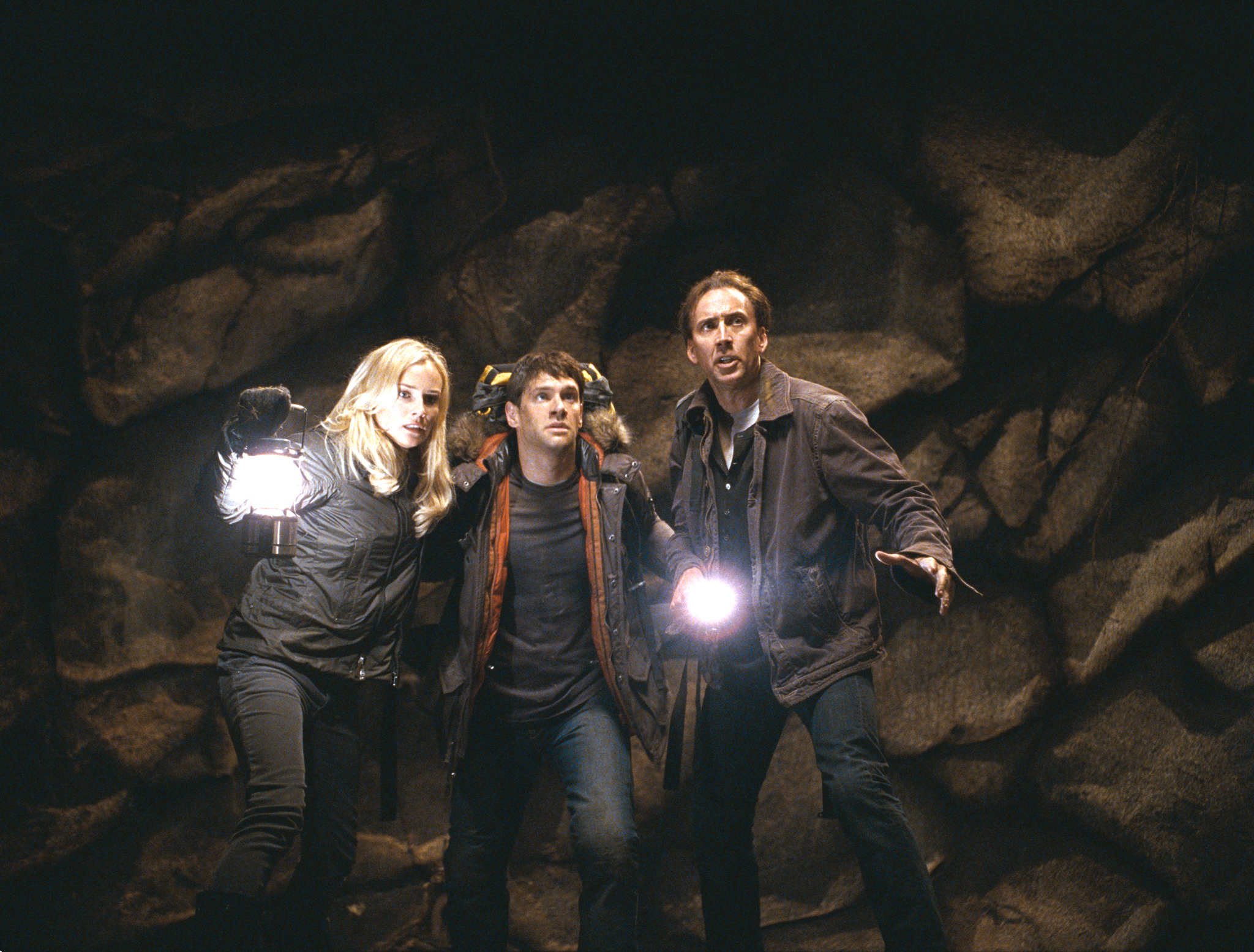 Still of Nicolas Cage, Justin Bartha and Diane Kruger in National Treasure: Book of Secrets (2007)