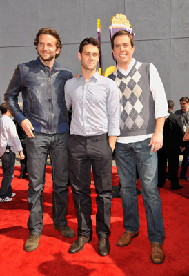 Justin Bartha, Bradley Cooper and Ed Helms