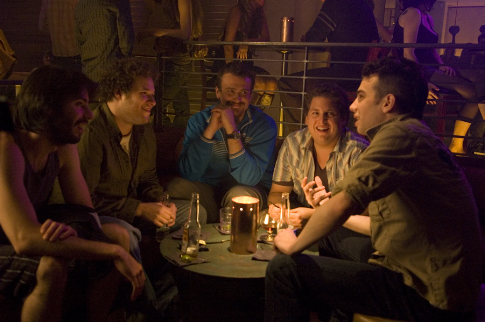 Still of Jay Baruchel, Seth Rogen, Martin Starr, Jason Segel and Jonah Hill in Knocked Up (2007)
