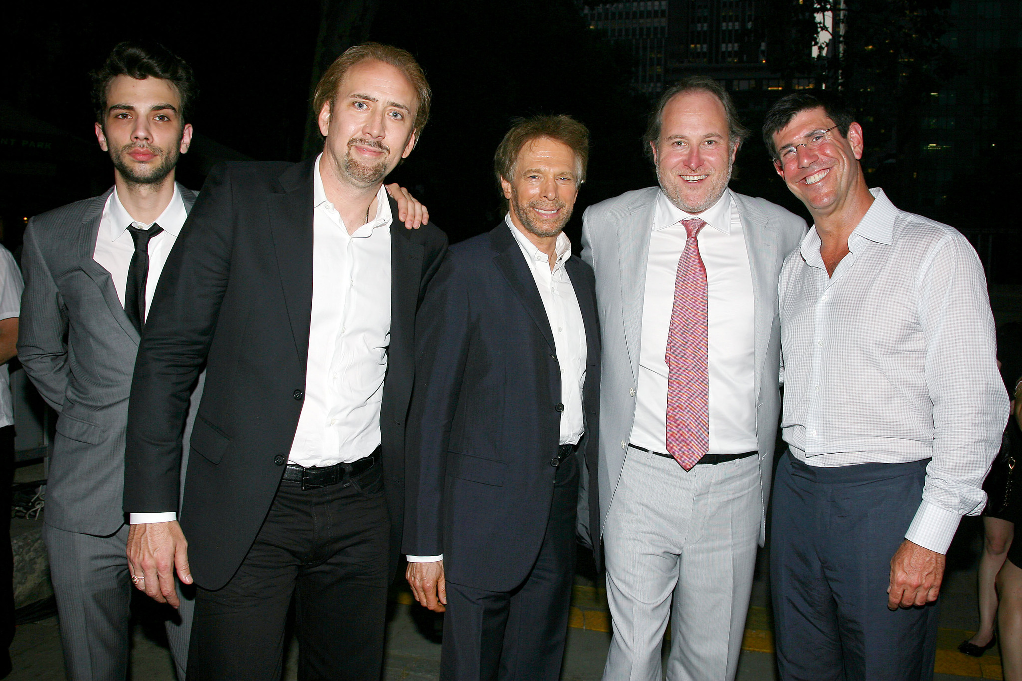 Nicolas Cage, Jerry Bruckheimer, Jon Turteltaub, Jay Baruchel and Rich Ross at event of Burtininko mokinys (2010)
