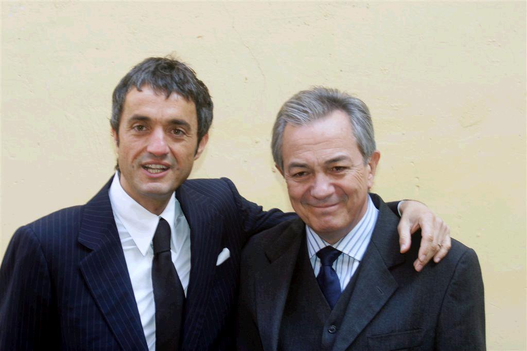 Actors Giulio Base and Remo Girone - DIRITTO DI DIFESA, Press Conference, 2004