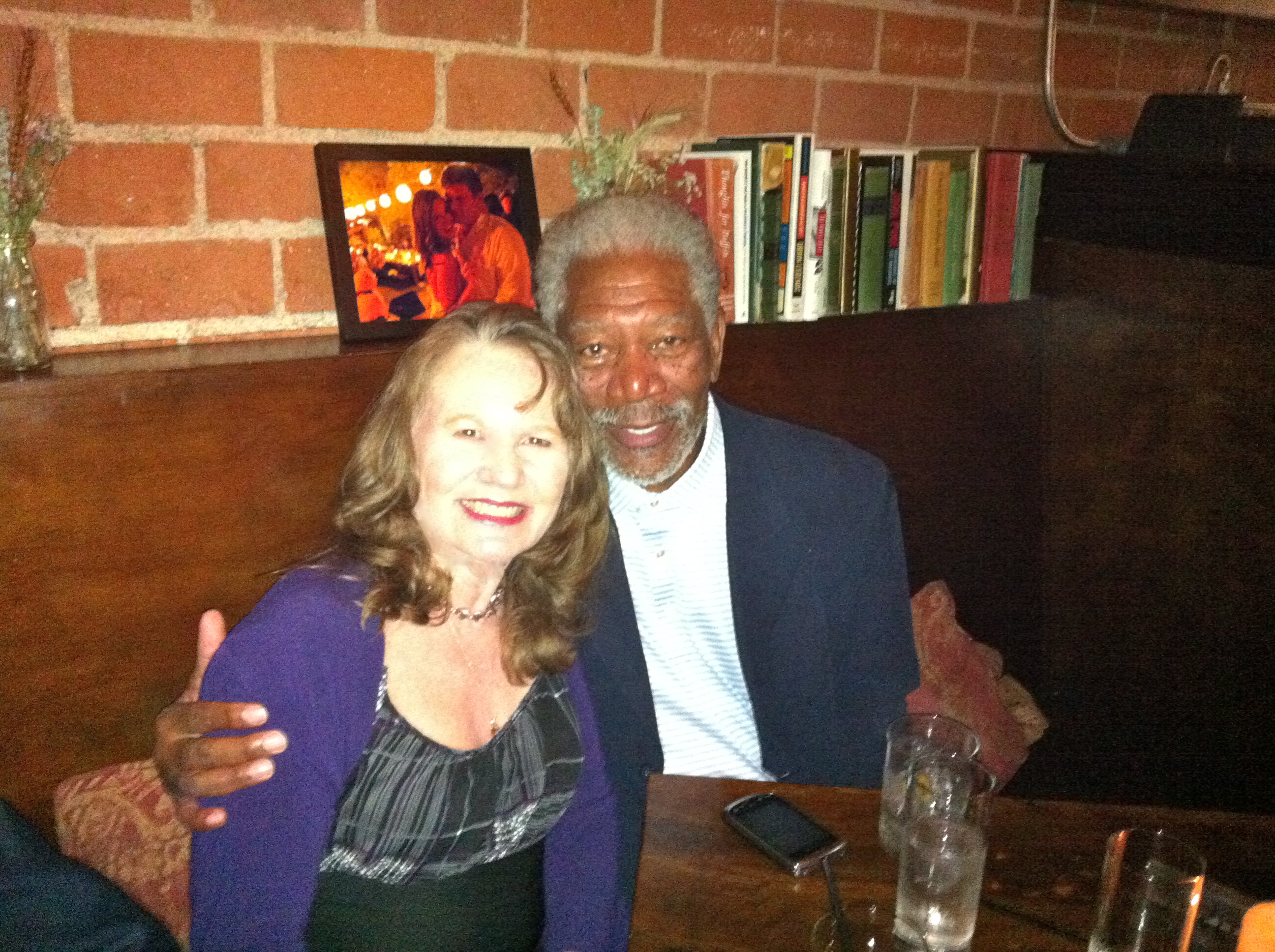 Roberta Bassin & Morgan Freeman Legends of Aviation celebrating Buzz Aldren's Birthday