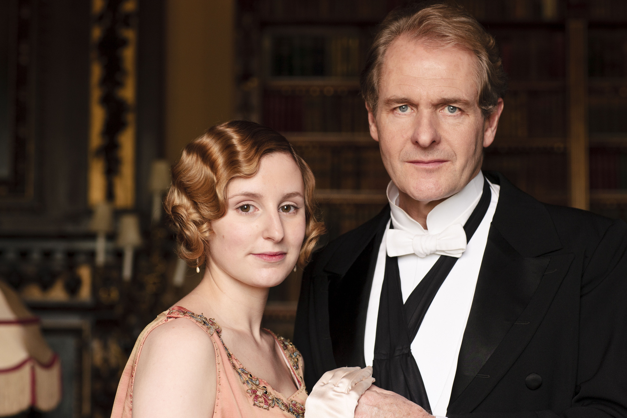 Still of Robert Bathurst and Laura Carmichael in Downton Abbey (2010)