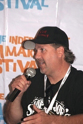 Michael Baumgarten does a Q&A at the Melbourne Independent Filmmakers Festival in Melbourne, Florida.