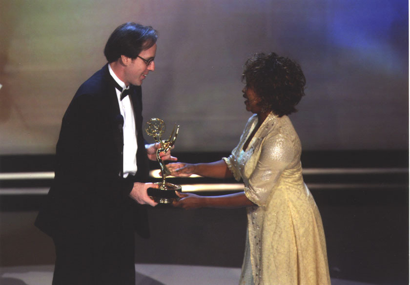 Jeff Beal receives his 1st Prime Time Emmy from Alfre Woodard for his Theme Song for 