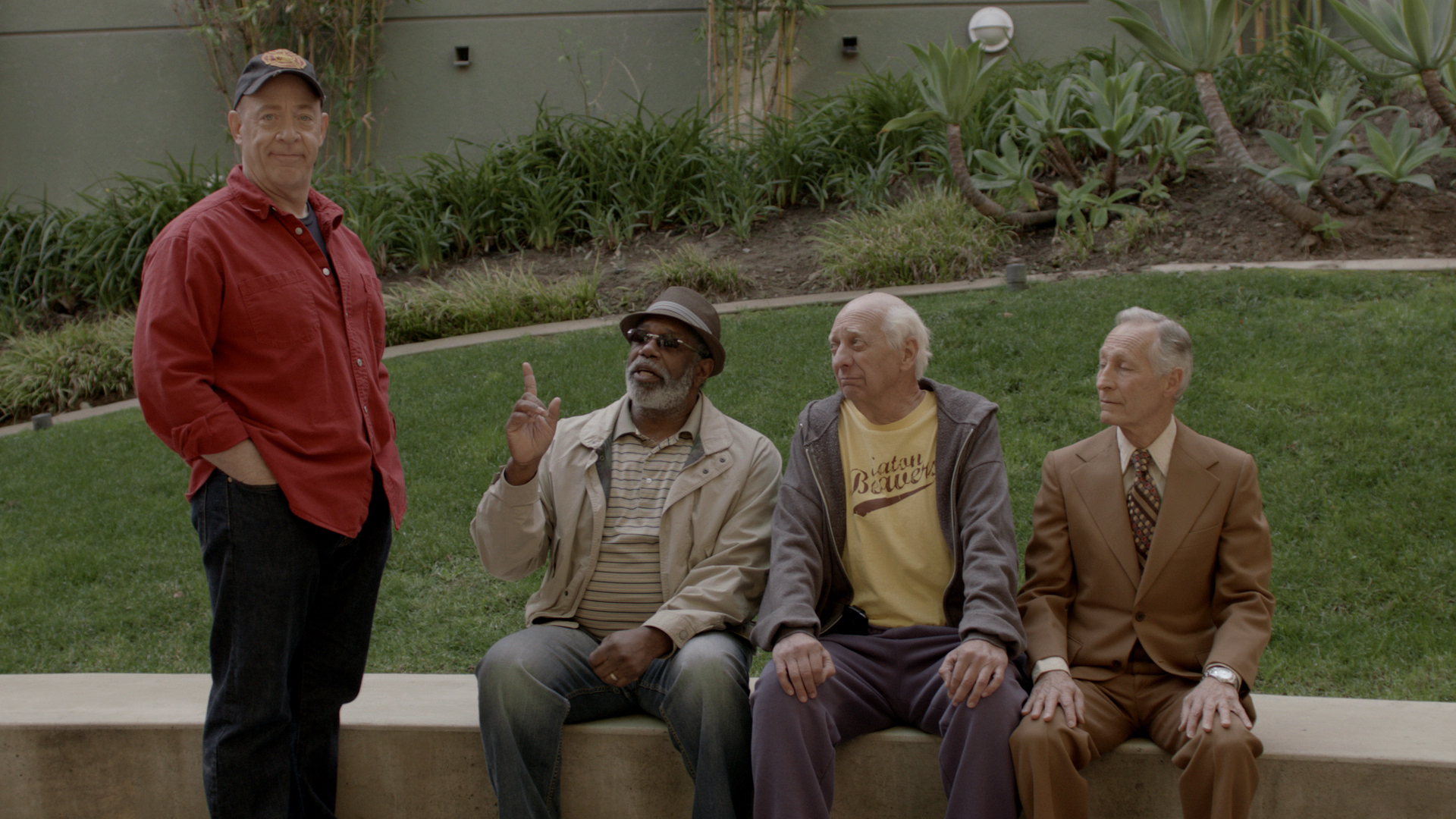 Still of Lou Beatty Jr., Tony Cummings, Basil Hoffman and J.K. Simmons in 3 Geezers! (2013)