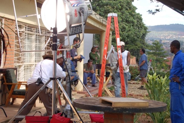 On the movie set of 'Shake Hands with the Devil' starring Roy Dupuis in Kigali, Rwanda