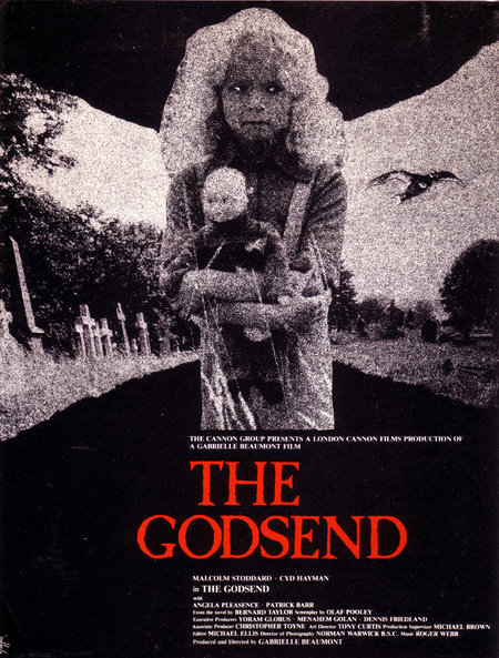 The 1980 UK poster of THE GODSEND depicting a stylised BONNIE (Wilhelmina Green)