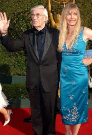 Gretchen Becker and Martin Landau on the red carpet.