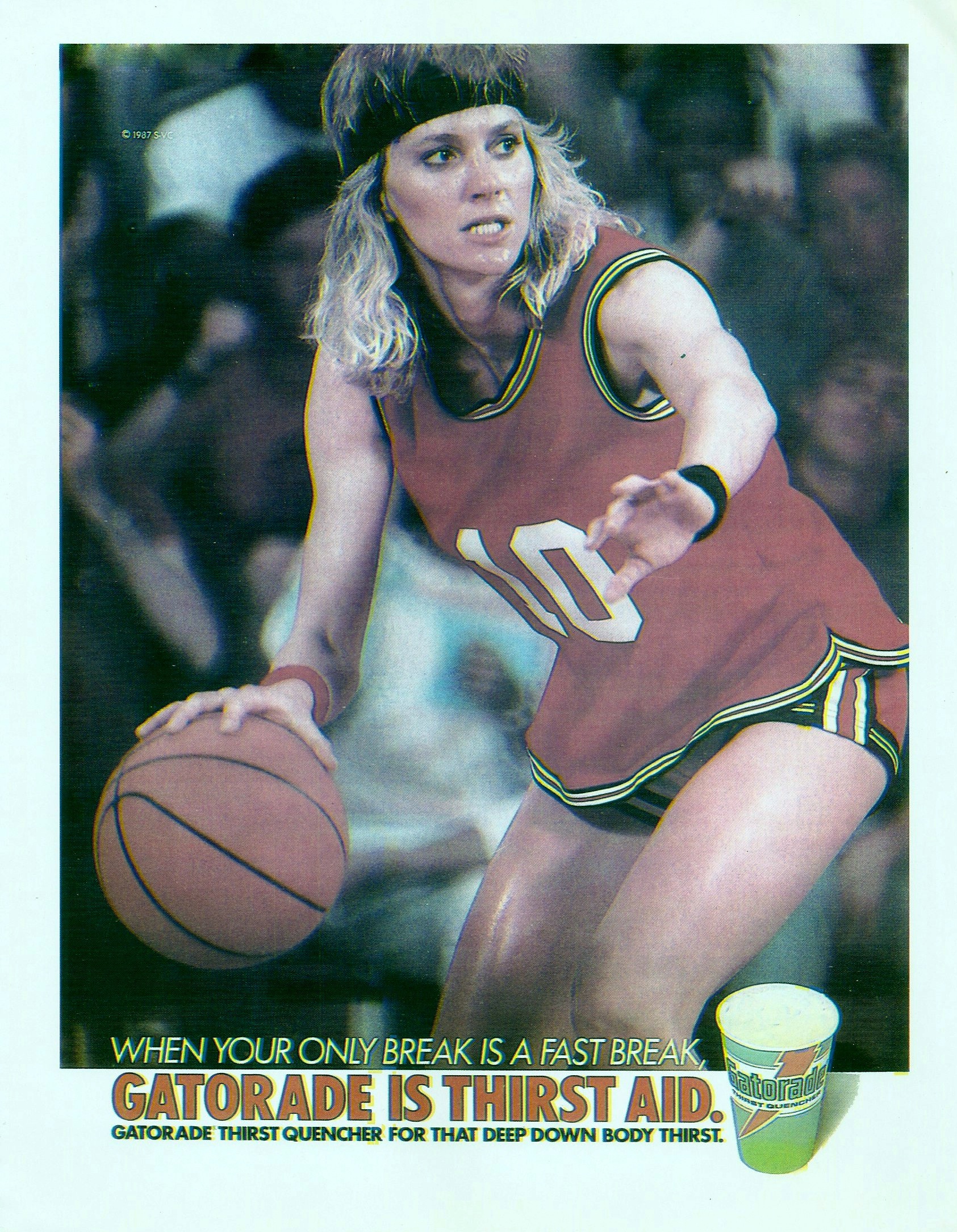 Gretchen Becker in a national ad for Gatorade.