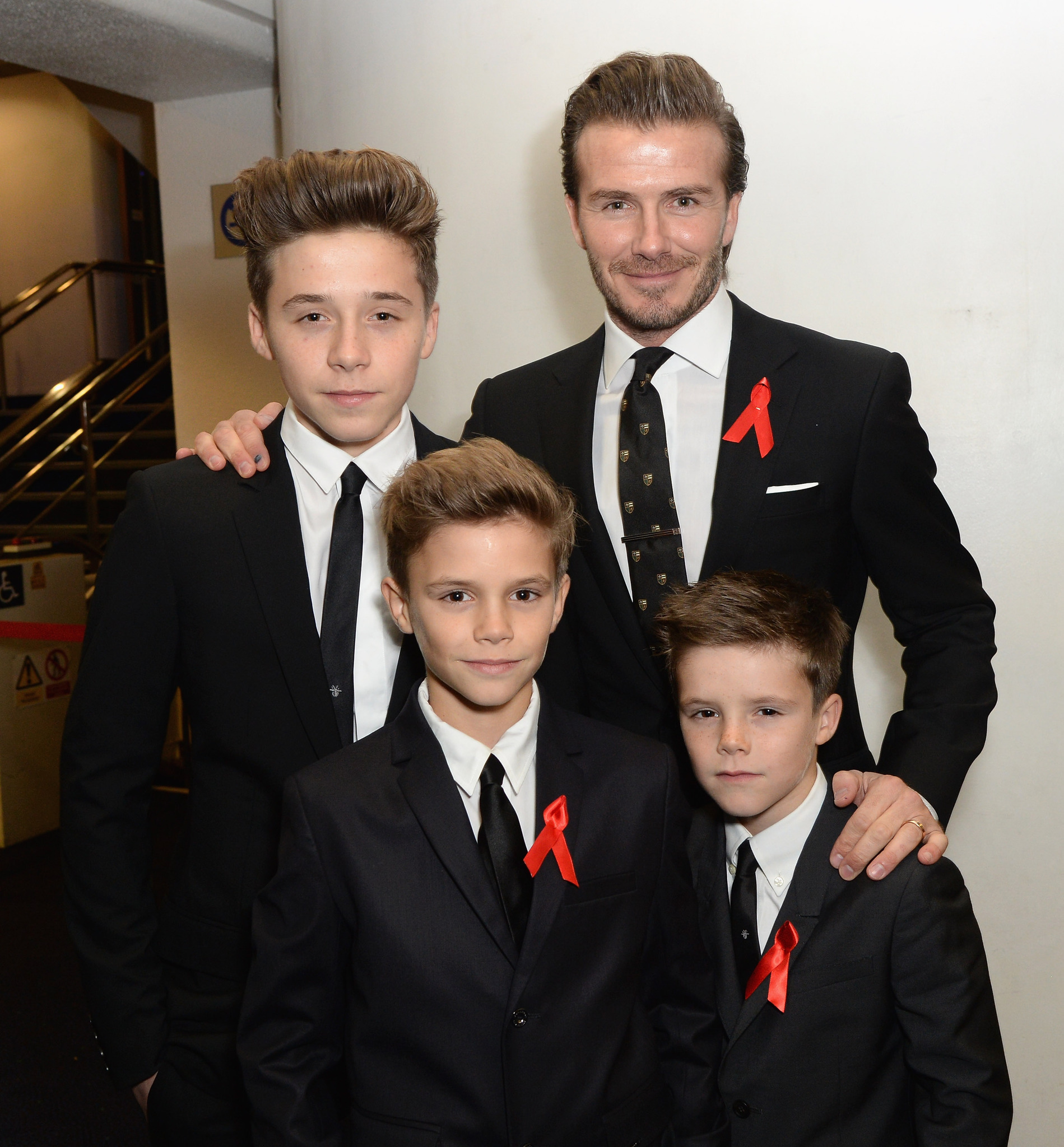 David Beckham, Brooklyn Beckham, Romeo Beckham and Cruz Beckham at event of The Class of 92 (2013)
