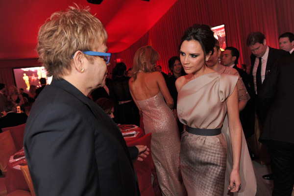 Elton John and Victoria Beckham at event of The 82nd Annual Academy Awards (2010)