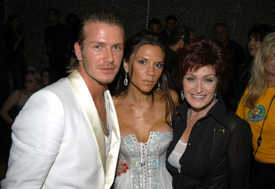 David Beckham, Victoria Beckham and Sharon Osbourne