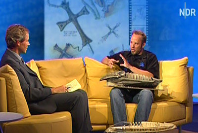 Stefan Beese and Christian Pipke at Norddeutscher Rundfunk (NDR)interview. Photo Date 08.06.2002
