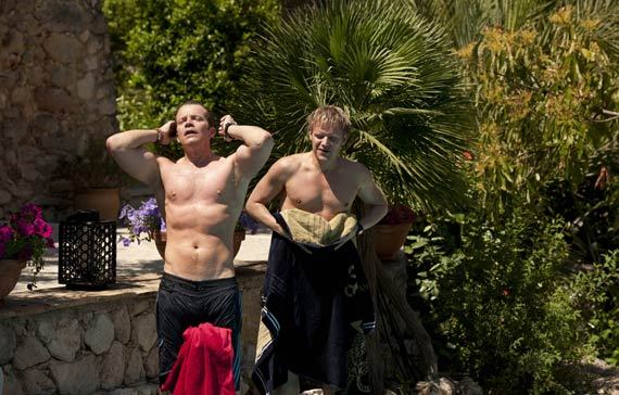 Still of Max Beesley and Marc Warren in Mad Dogs (2011)