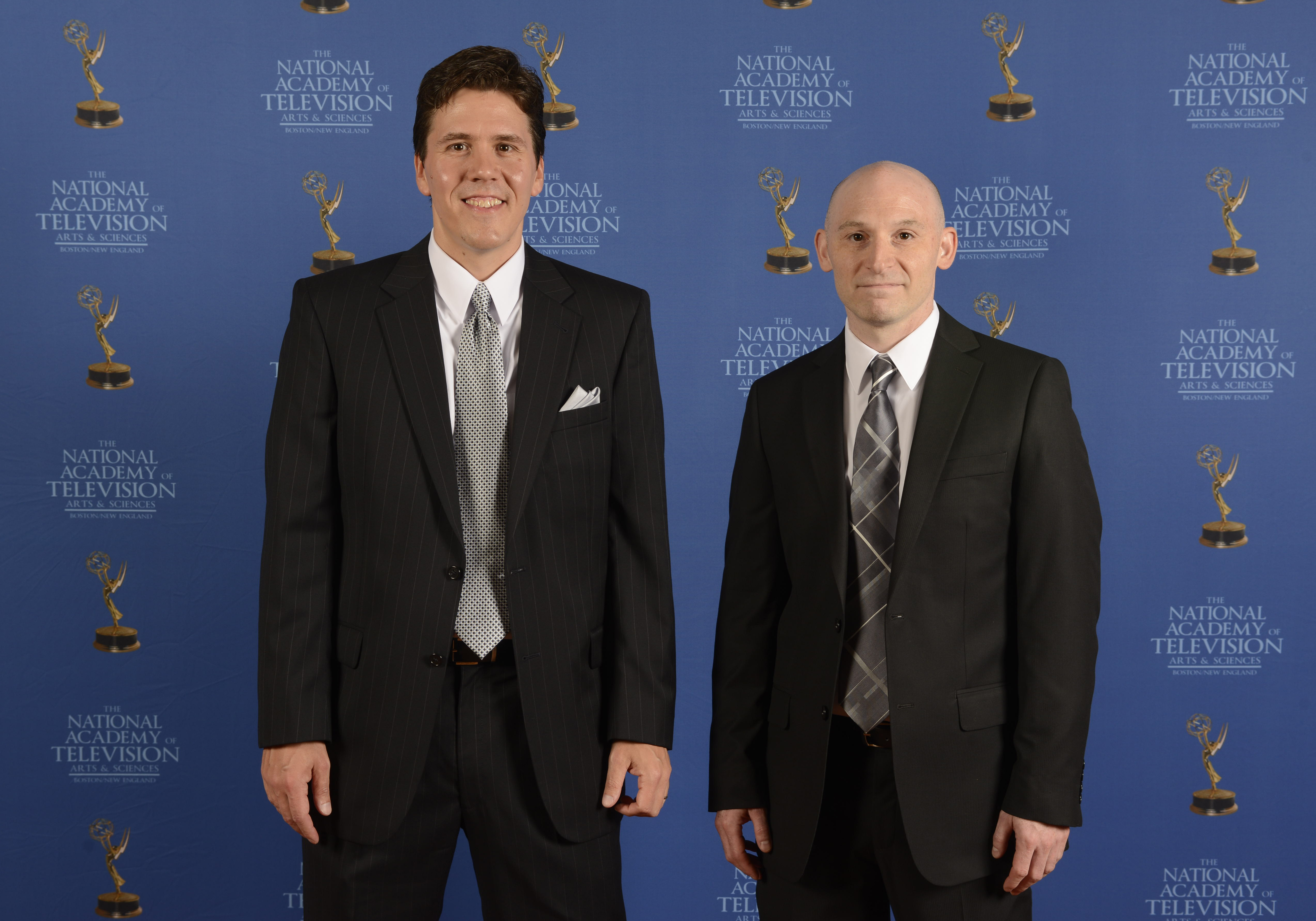 At the 2014 Emmy Awards. New England Legends was nominated under the category of Magazine Program/Special. With Tony Dunne
