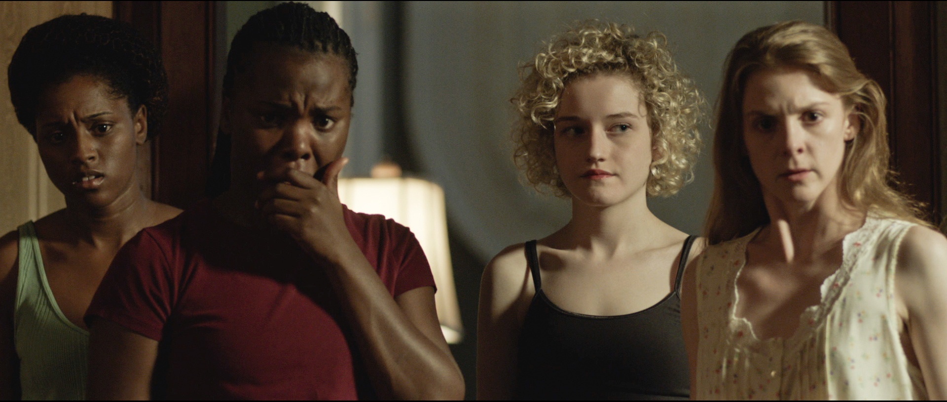 Still of Ashley Bell, Julia Garner, Erica Michelle and Sharice A. Williams in The Last Exorcism Part II (2013)