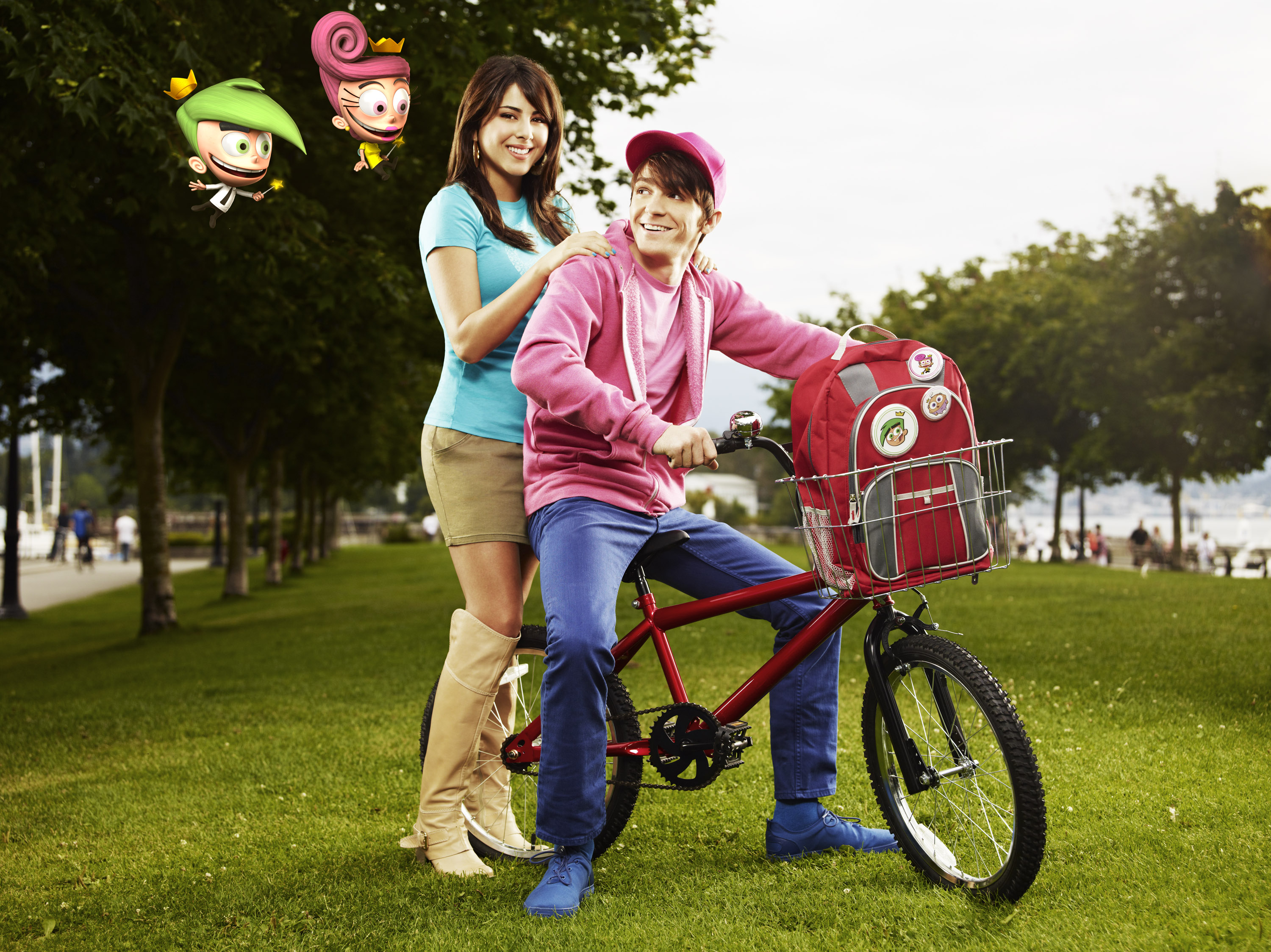 Still of Drake Bell and Daniella Monet in A Fairly Odd Movie: Grow Up, Timmy Turner! (2011)