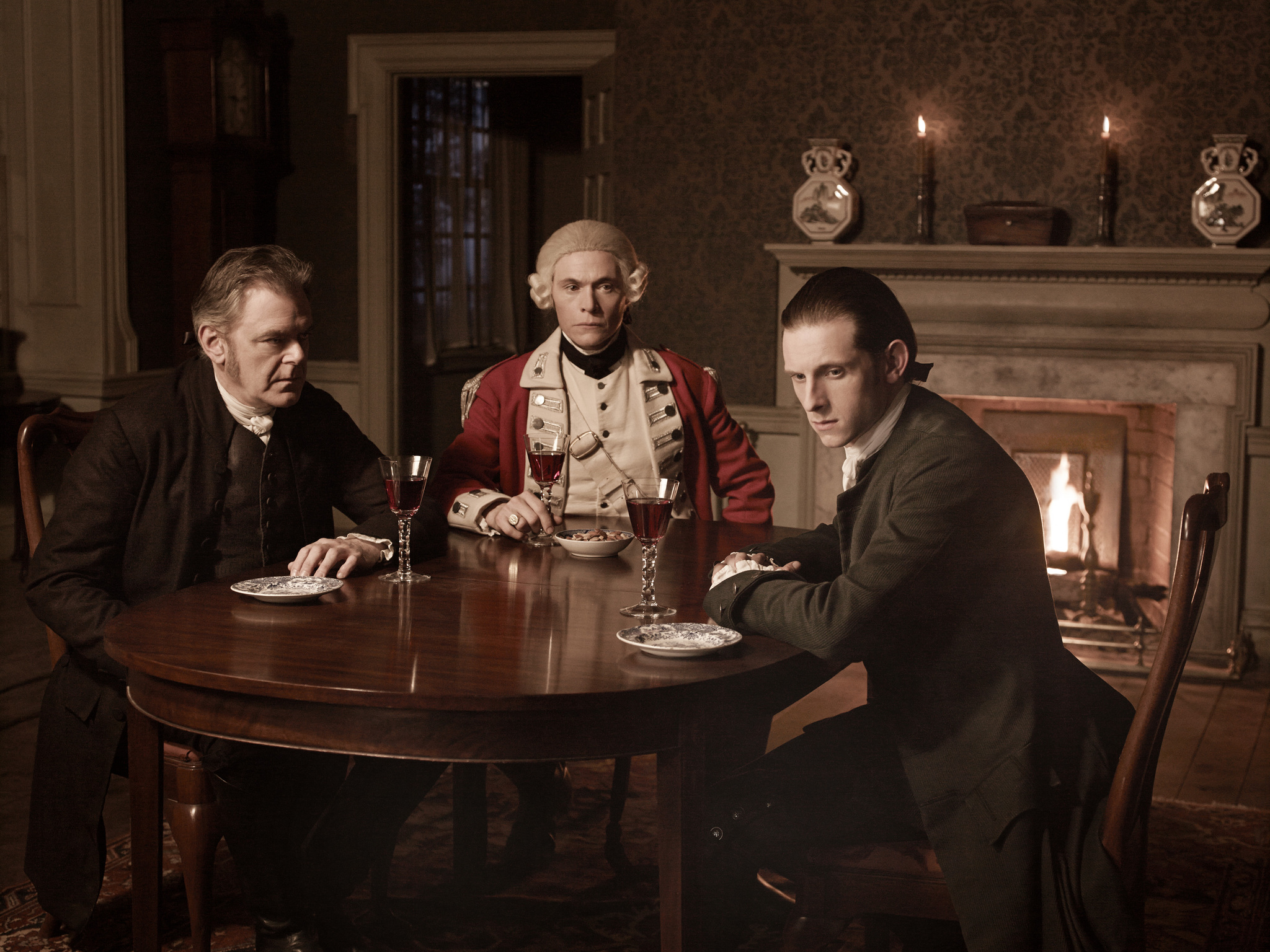 Jamie Bell, Kevin McNally and Burn Gorman in TURN (2014)