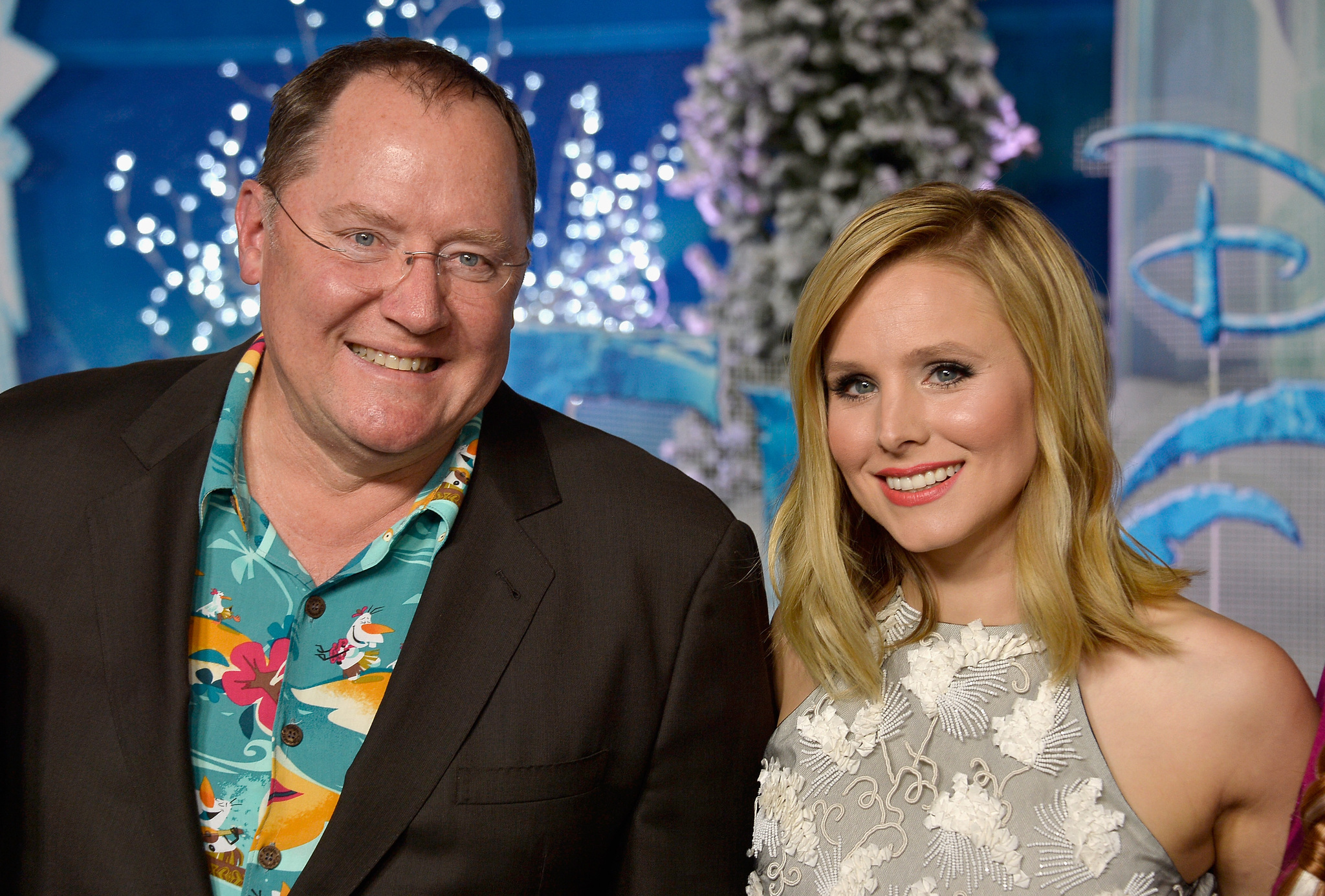 John Lasseter and Kristen Bell at event of Ledo salis (2013)