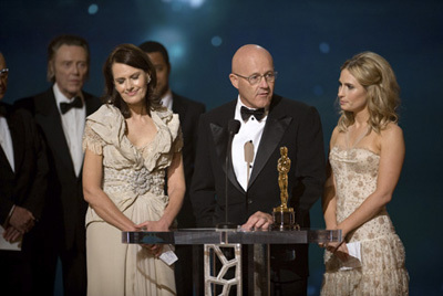 Kim Ledger, Sally Bell and Kate Ledger accept the Oscar® for Best Performance by an Actor in a Supporting Role on behalf of Heather Ledger for 