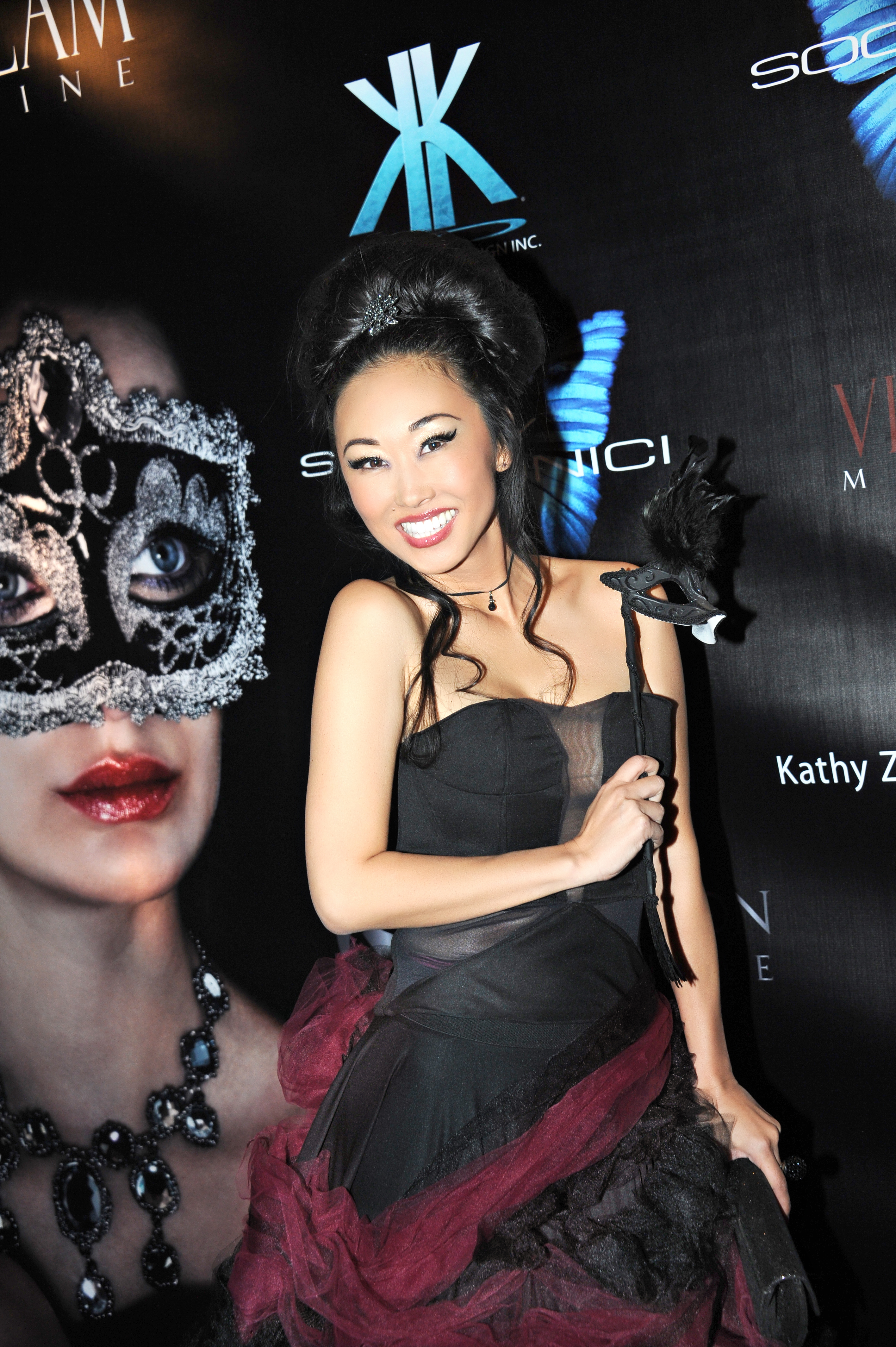 Candace Kita attends the Viva Glam Magazine Masquerade Ball at Unici Casa in Los Angeles, CA. November 17, 2013.