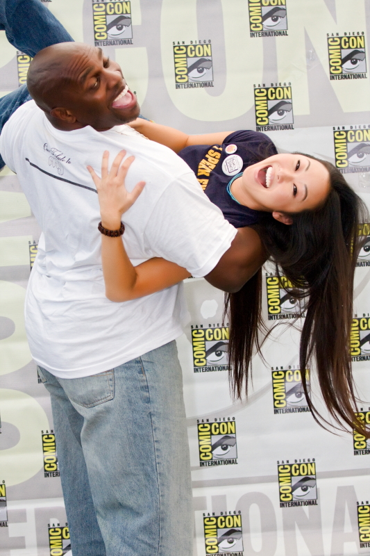 Candace Kita and Lester Speight attend Comicon, San Diego, July 26, 2009.