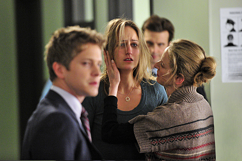 Still of Leelee Sobieski, Vivienne Benesch, Matt Czuchry and Frederick Weller in The Good Wife (2009)