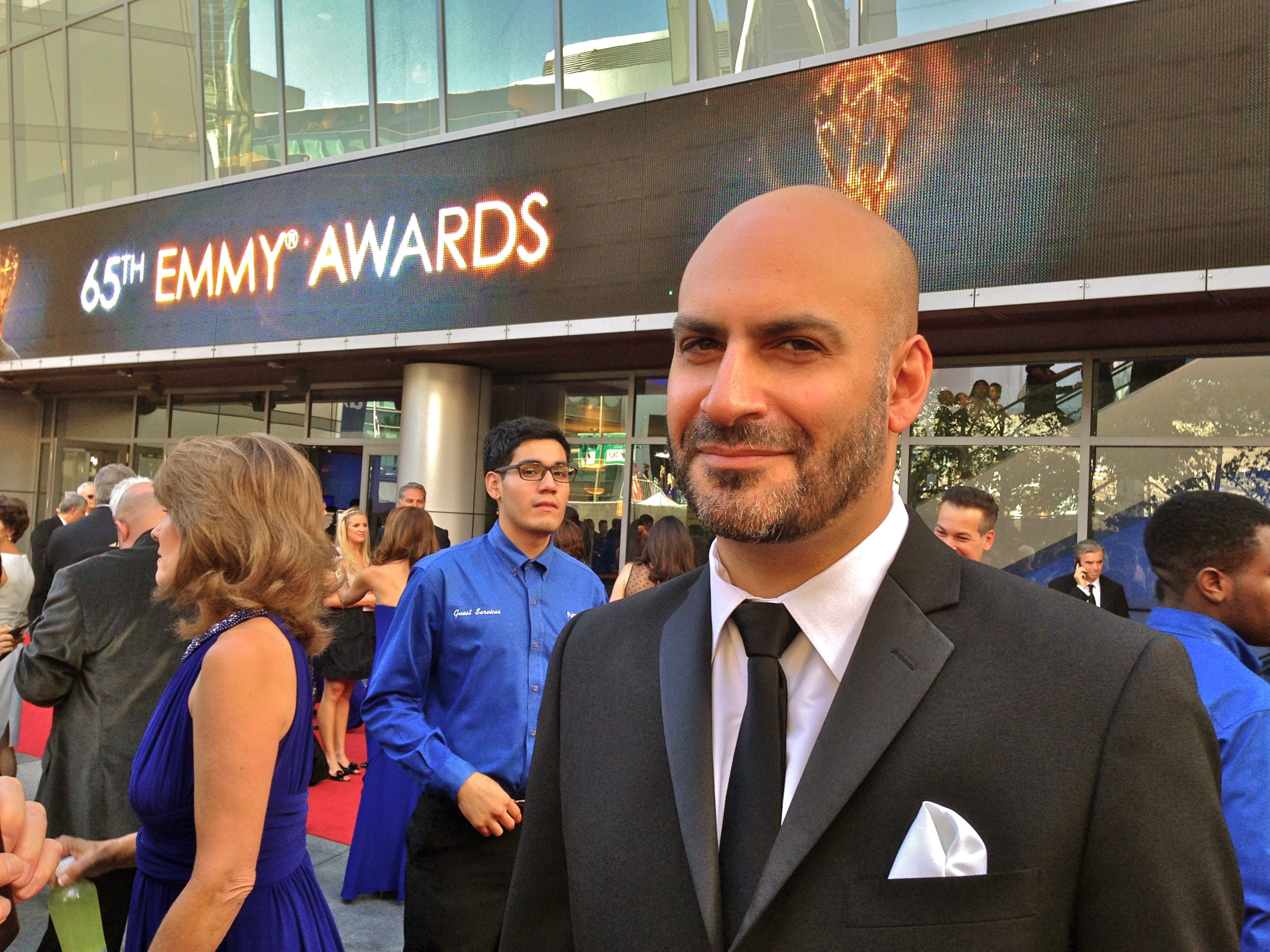 Michael Benyaer on the Red Carpet at the 65th Emmy Awards.