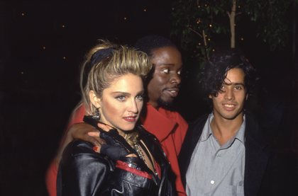 Madonna and Jelly Bean Benitez in Los Angeles circa 1984