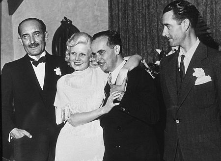 Jean Harlow and Paul Bern at their wedding July 1932