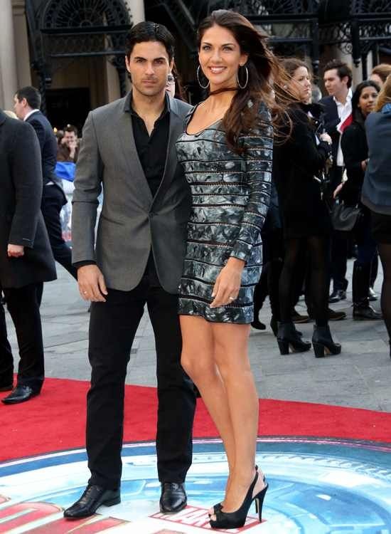 Lorena Bernal and Mikel Arteta at the Iron Man 3 premiere in London