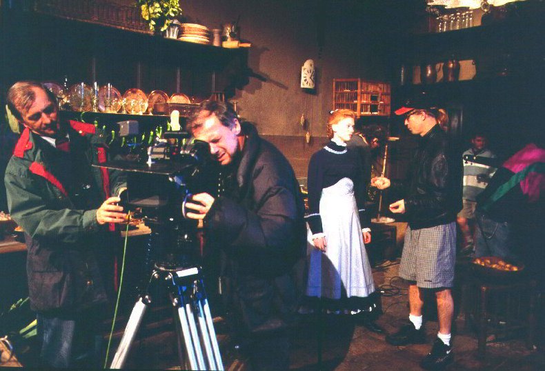 Director Ken Berris with Academy Award winning DP Vladimir Smutny (Kolya) and actress Fay Masterson.