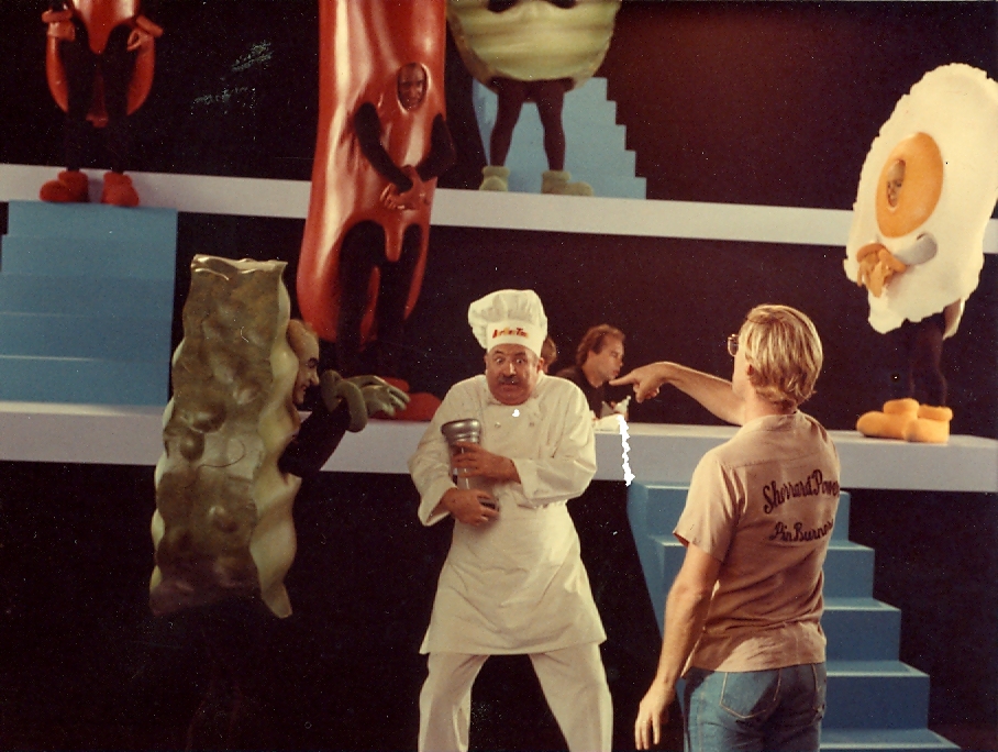 Berris directs Lou Jacobi, the Hollywood and Broadway legend as a chef who is attacked by his food in a fantasy scene.