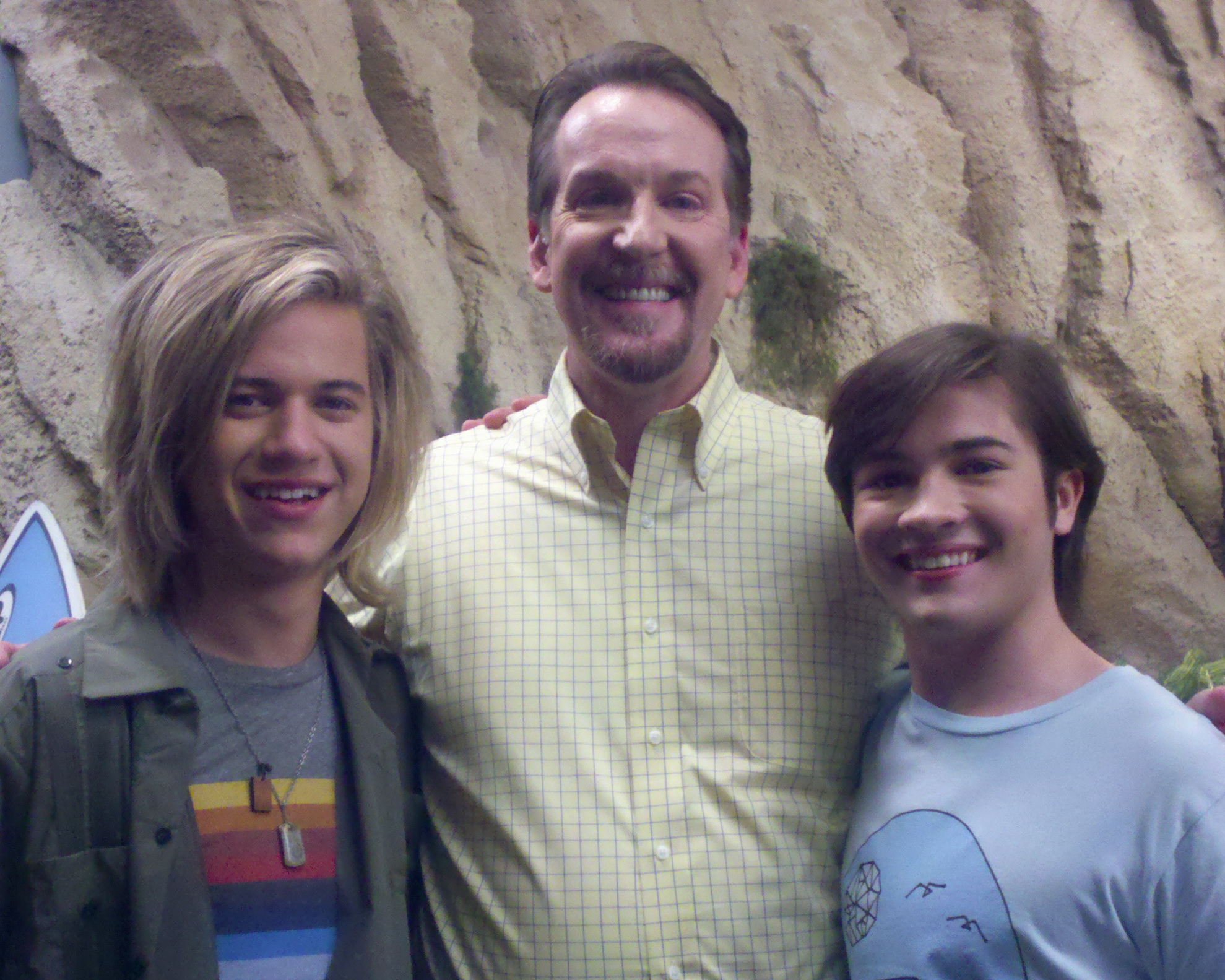 On the set for Bucket & Skinner's Epic Adventures. Dillon Lane, Gil Berry, Taylor Gray
