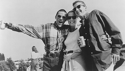 Glen Berry, Hettie Macdonald and Scott Neal in Beautiful Thing (1996)