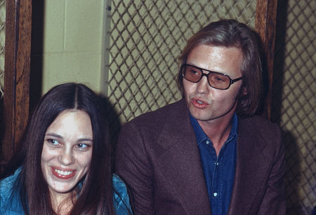 Jon Voight with wife Marcheline Bertraind at McGovern Concert, 1973