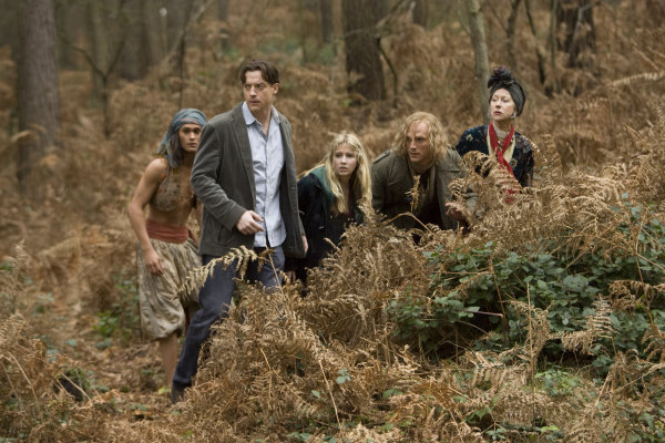 Still of Brendan Fraser, Helen Mirren, Paul Bettany and Eliza Bennett in Inkheart (2008)