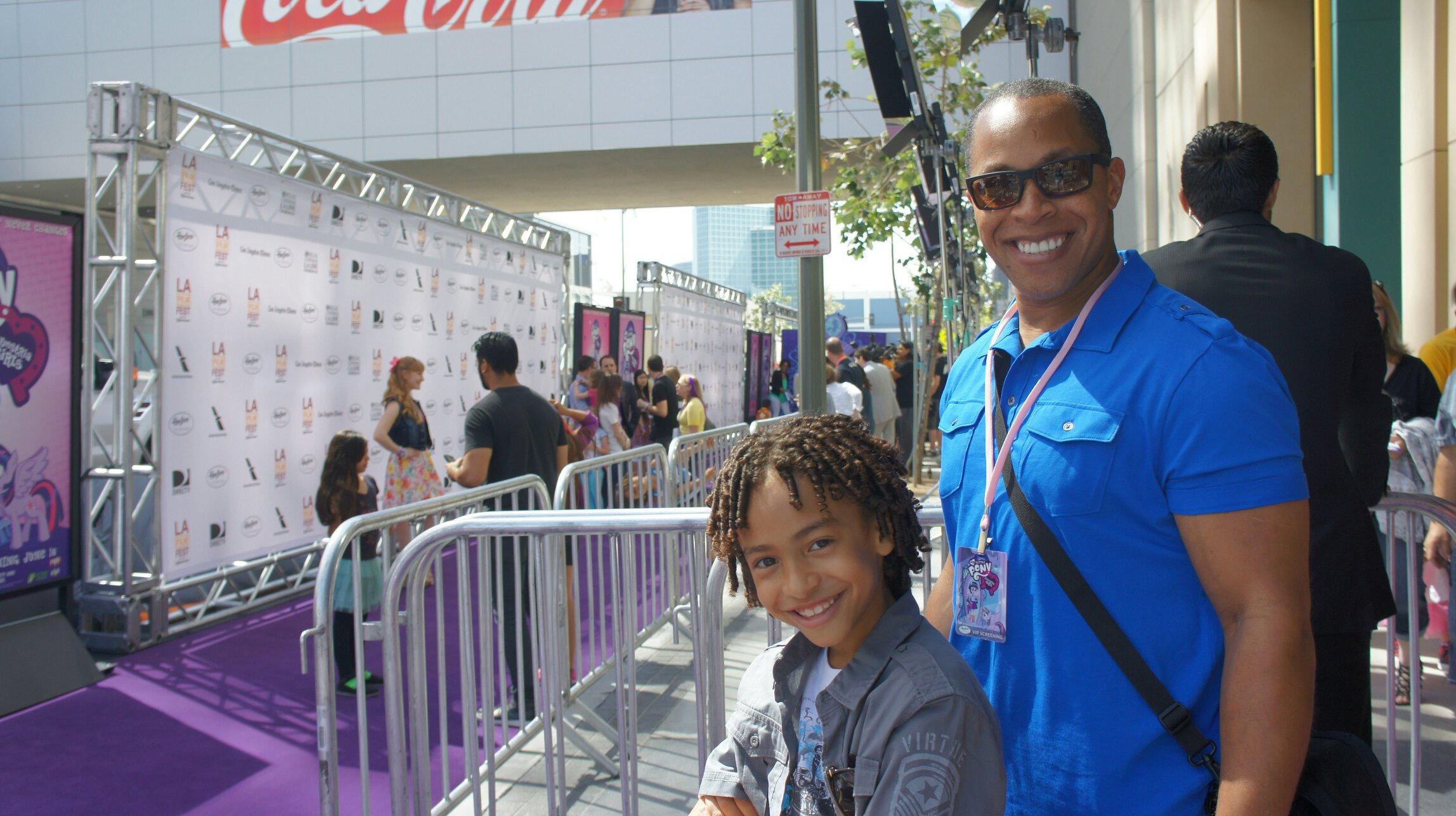 Erik Betts and Jaden Betts at My Little Pony: Equestria Girls premiere