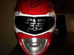 Red Ranger Helmet signed by Erik Betts