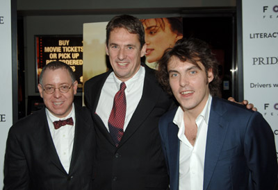 Tim Bevan, James Schamus and Joe Wright at event of Pride & Prejudice (2005)